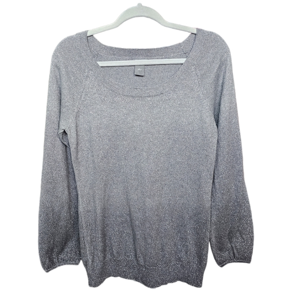 Ann Taylor sparkle hombre light knit sweater. Size L